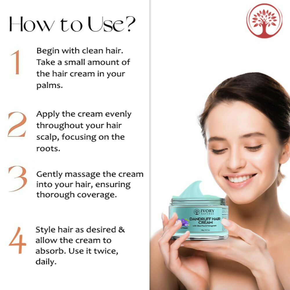 Ivory Natural Dandruff Hair Cream For Dandruff, And Nourishing Dry Scalp | Grocsy
