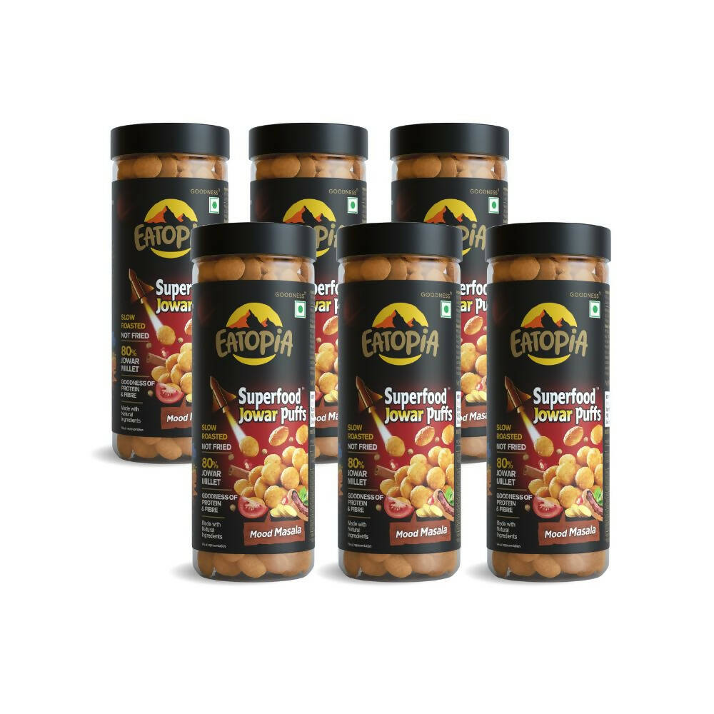 Eatopia Superfoods Jowar Puffs - Mood Masala | Grocsy