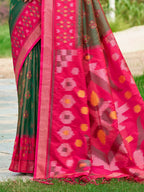 Shree Shyam Fashion Mehendi Soft Silk Saree | Grocsy