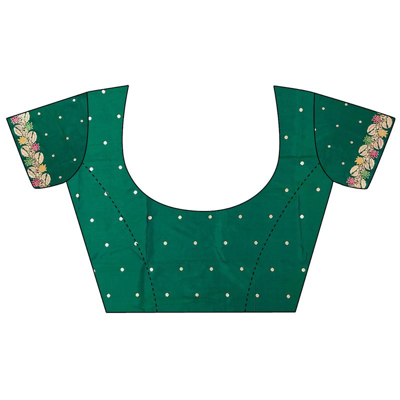 Elora Teal Green Soft Silk Floral Zari Weaving Meenakari Saree With Floral Border | Grocsy