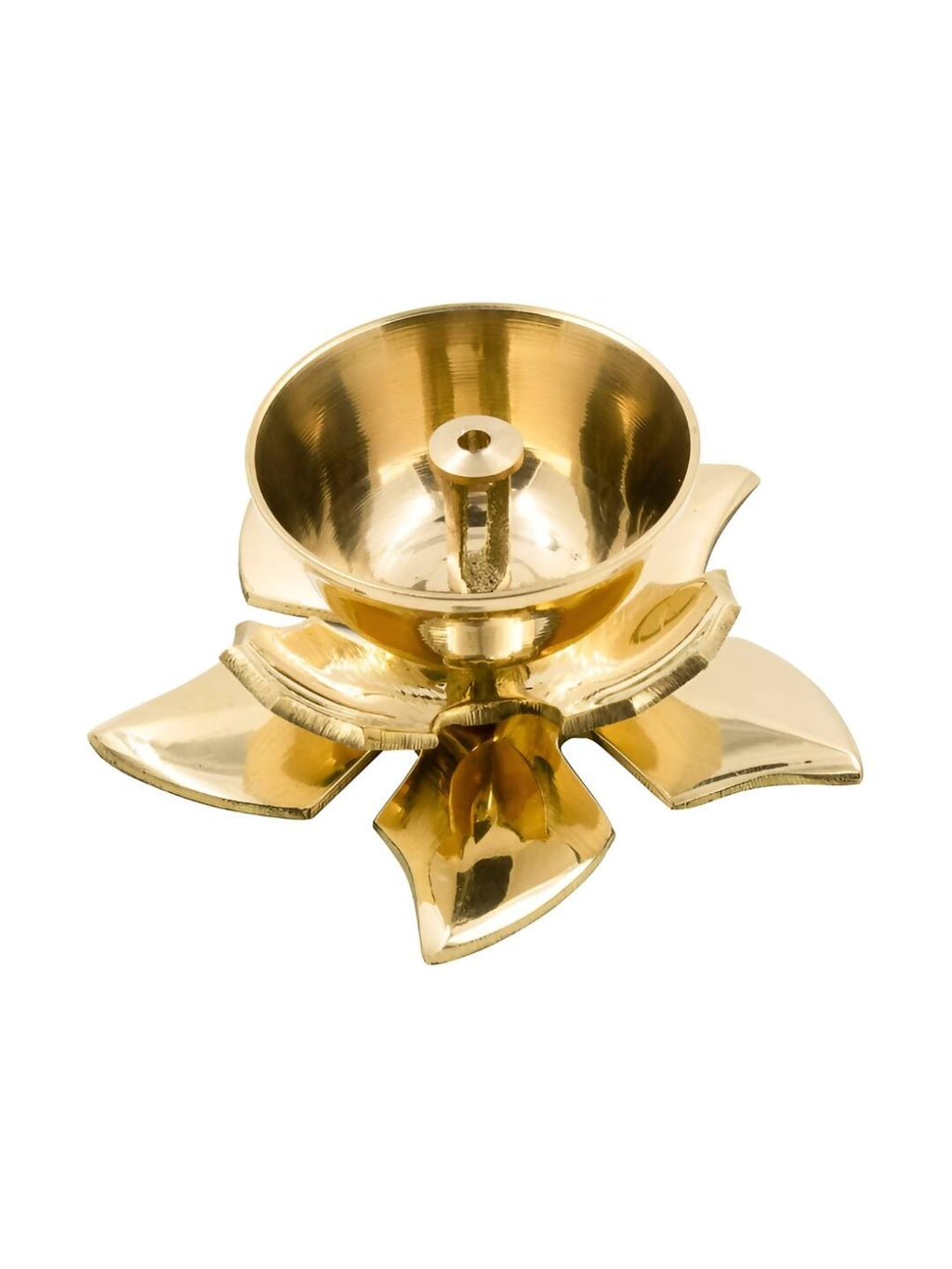 Spillbox Gold Toned Kamal Jyothi Diya Pooja Essentials | Grocsy