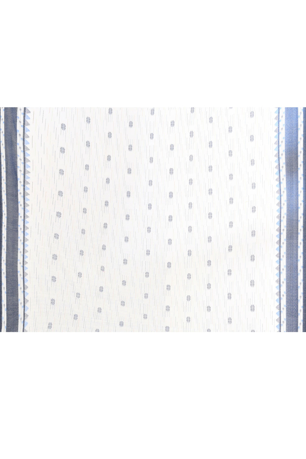 Piyari Fashion Women's White Embellished Cotton Saree | Grocsy