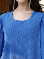 Blue Crush Plain Top with Matching Bottom - Eesha | Grocsy
