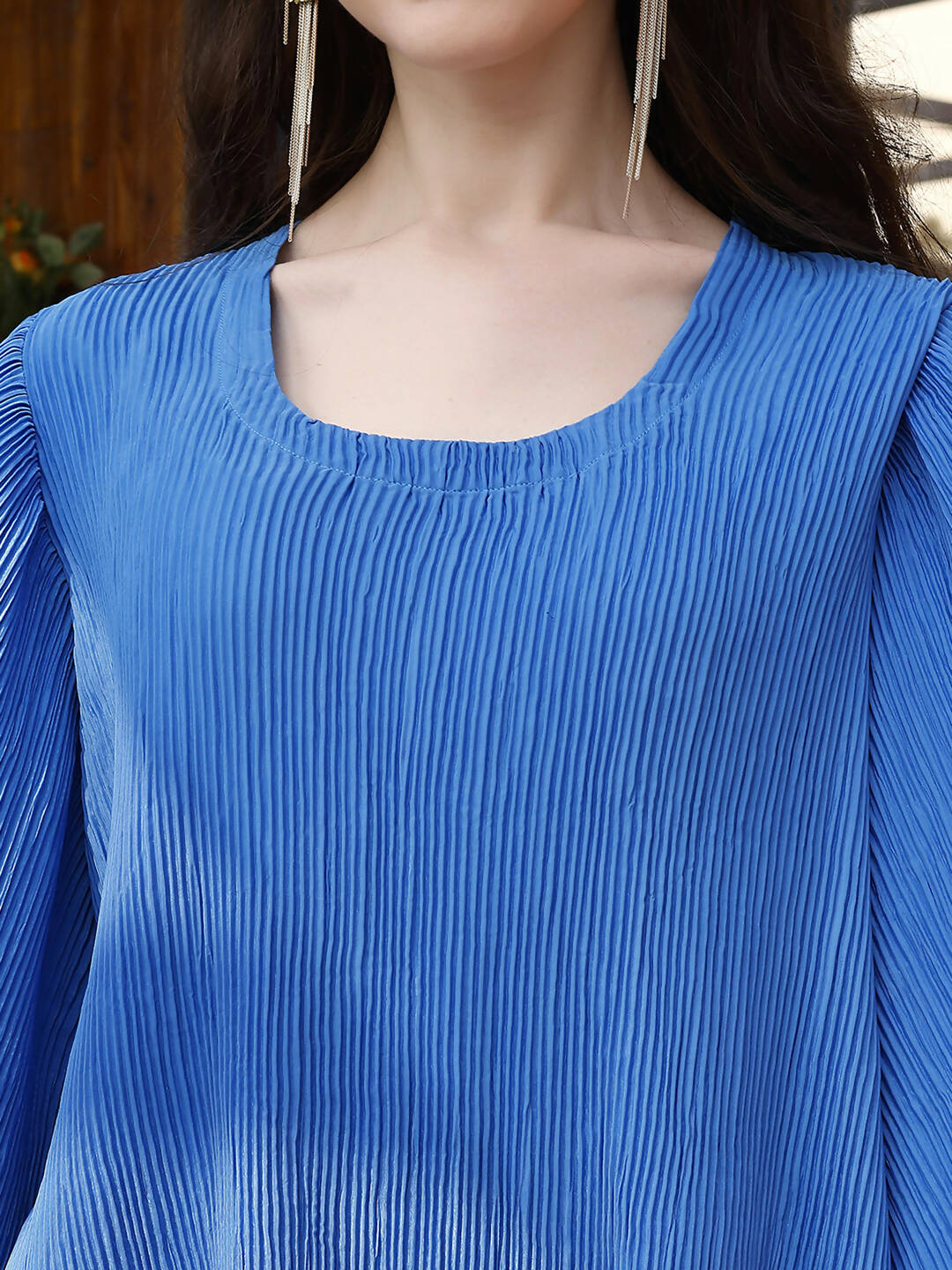 Blue Crush Plain Top with Matching Bottom - Eesha | Grocsy