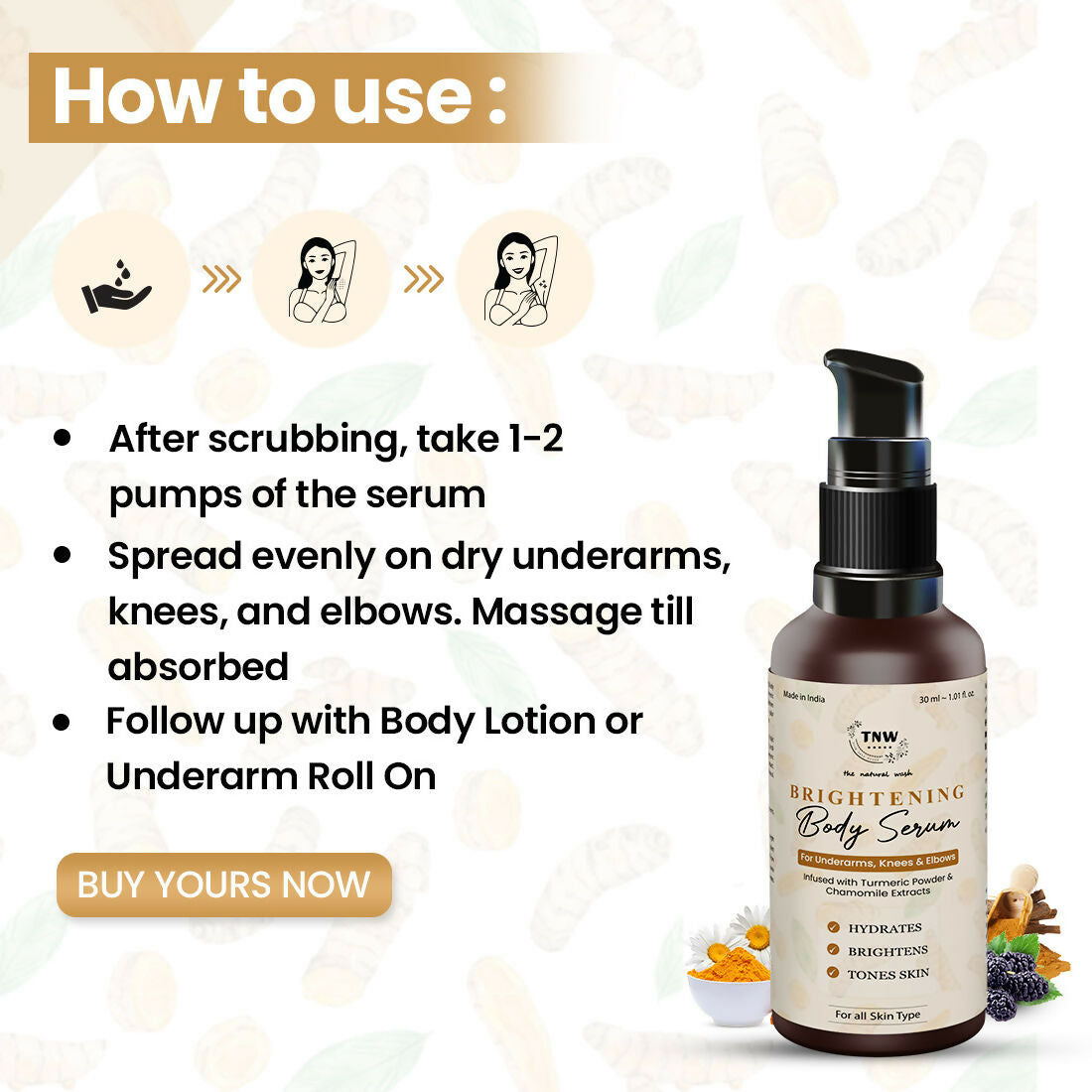 The Natural Wash Brightening Body Serum | Grocsy