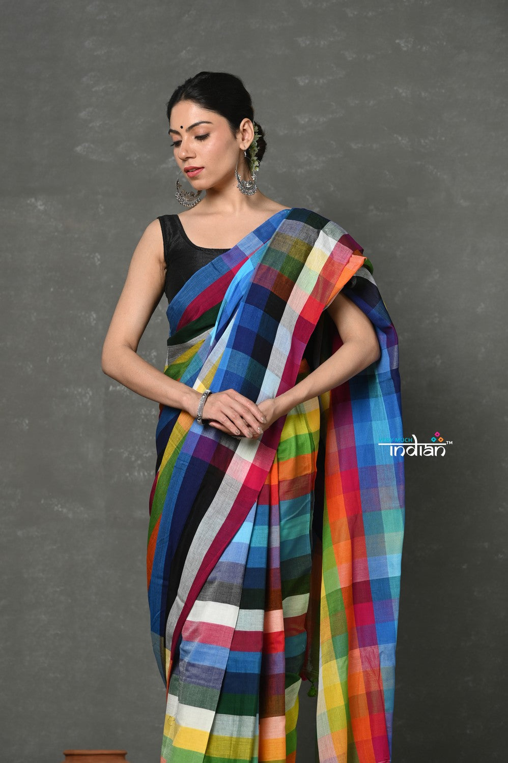 Very Much Indian Tyohaar - Exclusive! Pure Cotton Handloom Saree - Dream Rainbow Saree | Grocsy