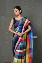 Very Much Indian Tyohaar - Exclusive! Pure Cotton Handloom Saree - Dream Rainbow Saree | Grocsy