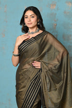 Very Much Indian Tyohaar - Cotton Saree With Border - Copper | Grocsy