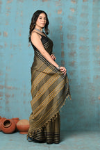 Very Much Indian Tyohaar - Cotton Saree With Border - Copper | Grocsy