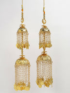 NVR Women's Pack Of 2 Gold-Polished & White Pearl Beaded Bridal Layered Heavy Kaleera Sets | Grocsy