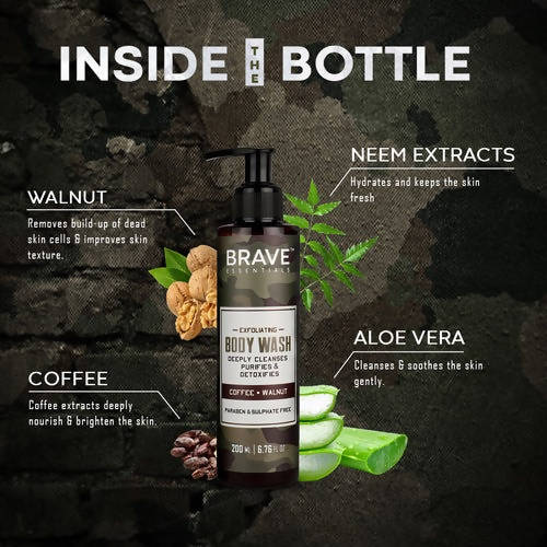 Brave Essentials Exfoliating Body Wash | Grocsy