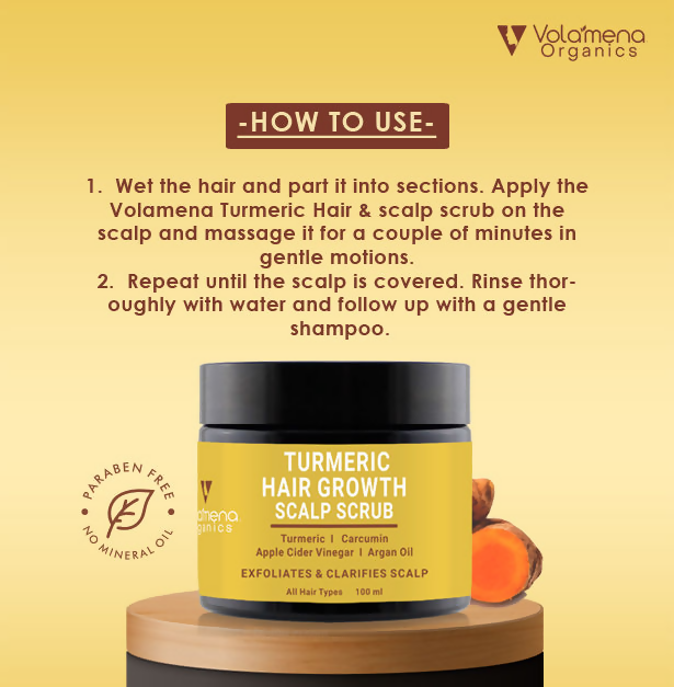 Volamena Turmeric Scalp Scrub | Grocsy