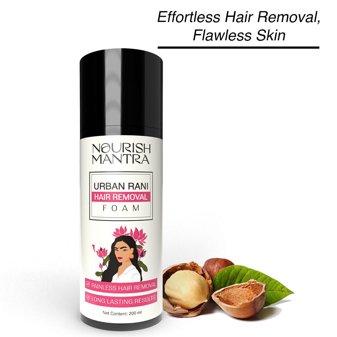 Nourish Mantra Urban Rani Hair Removal Foam with Shea Butter for Painless Hair Removal | Grocsy