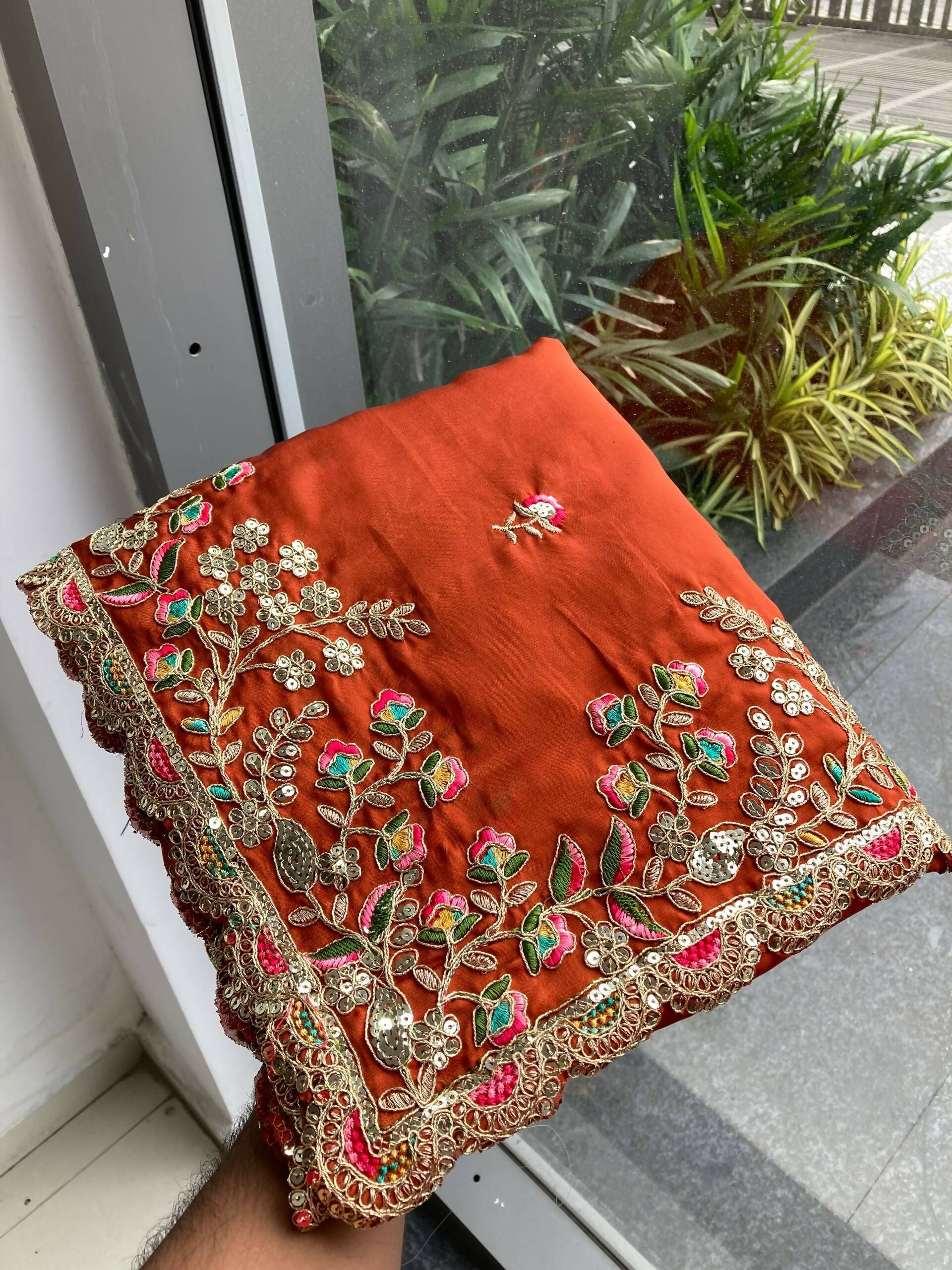 Teeya Creation New Trendy Party Wear Soft Silk Saree-Orange | Grocsy