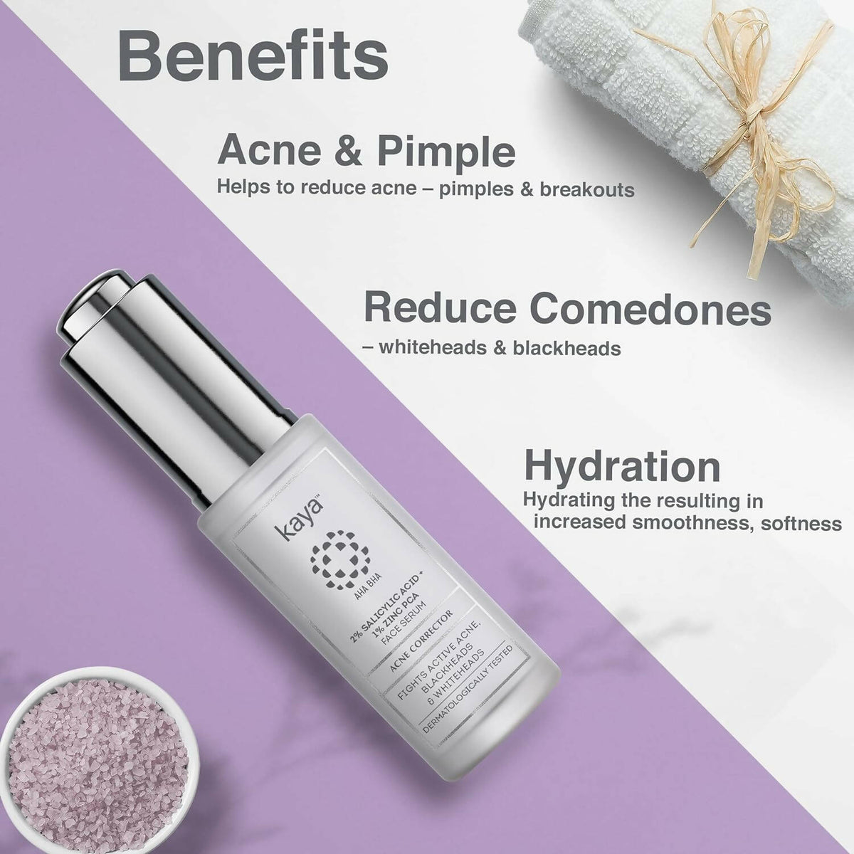 Kaya 2% Salicylic Acid + 1% Zinc PCA Face Serum | Grocsy
