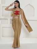 Joban Fashion Golden Shimmer Chinnon Skirt Set | Grocsy