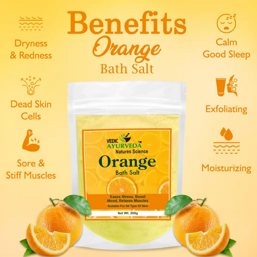 VedicAyurveda Orange Bath Salt | Grocsy