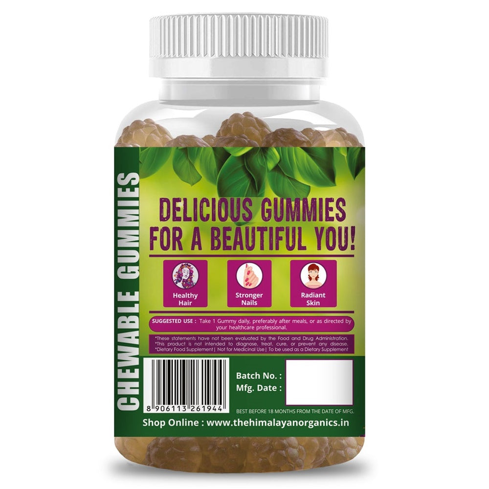 Himalayan Organics Biotin Gummies Hair Vitamins | Grocsy