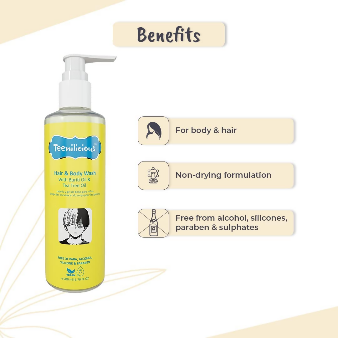 Teenilicious Hair & Body Wash With Buriti Oil & Tea Tree Oil | Grocsy