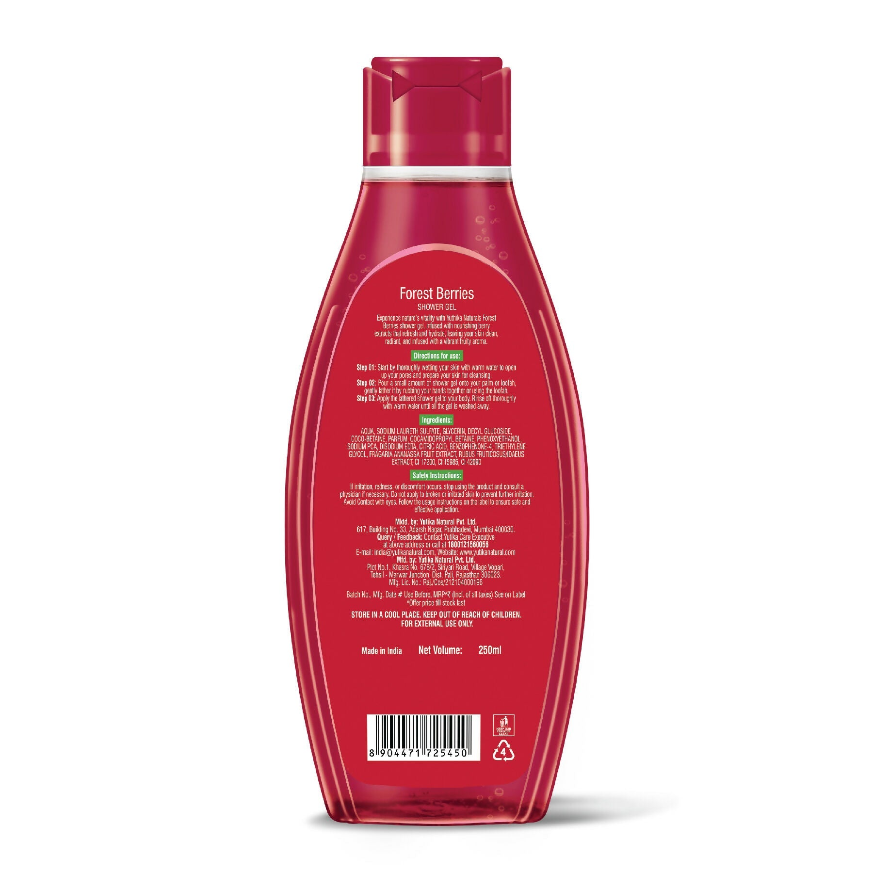 Yuthika Forest Berries Body Wash Shower Gel | Grocsy