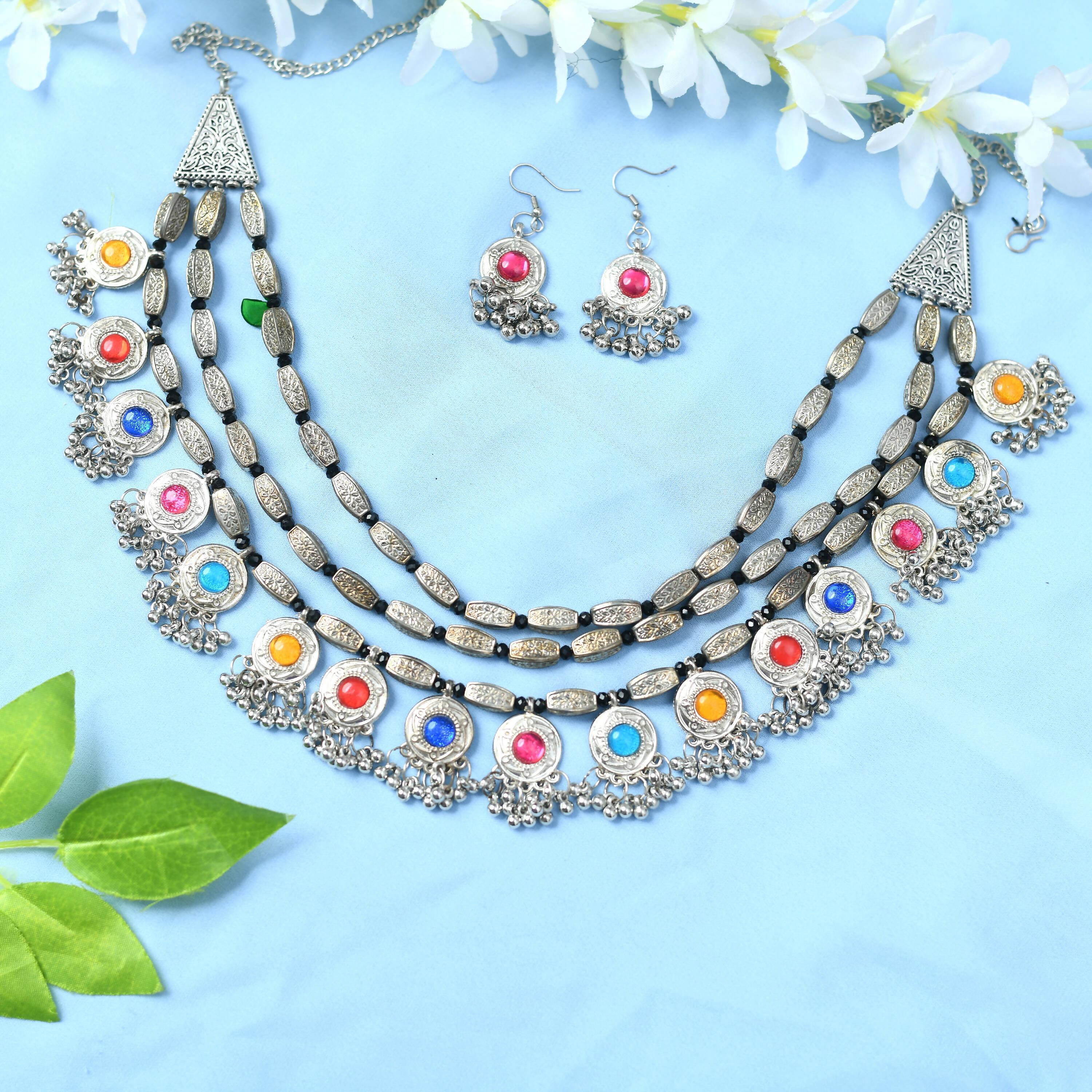 Mominos Fashion Johar Kamal Handicraft Finish Kundan Work Long Necklace For Women (Multi) | Grocsy
