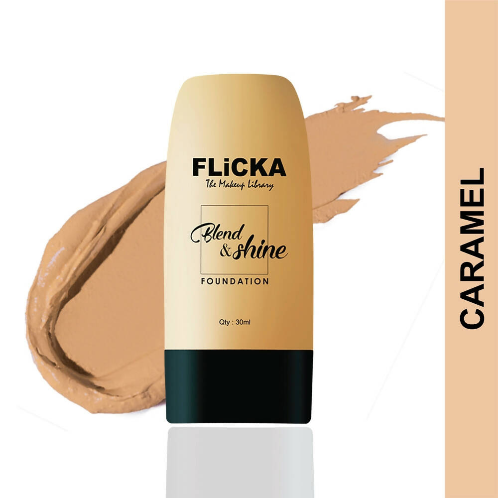 Flicka Blend & Shine Foundation - Caramel | Grocsy