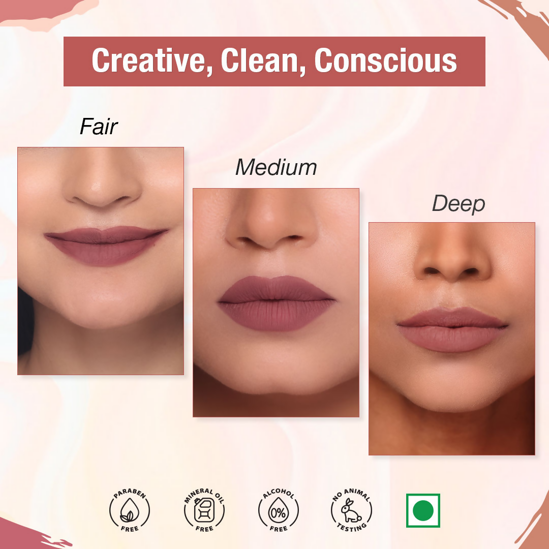 The Natural Wash Matte Velvet Longstay Liquid Mini Lipstick - 05 Plumberry | Grocsy