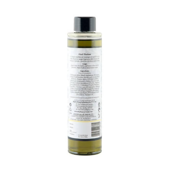 Bipha Ayurveda Eladi Thailam | Grocsy
