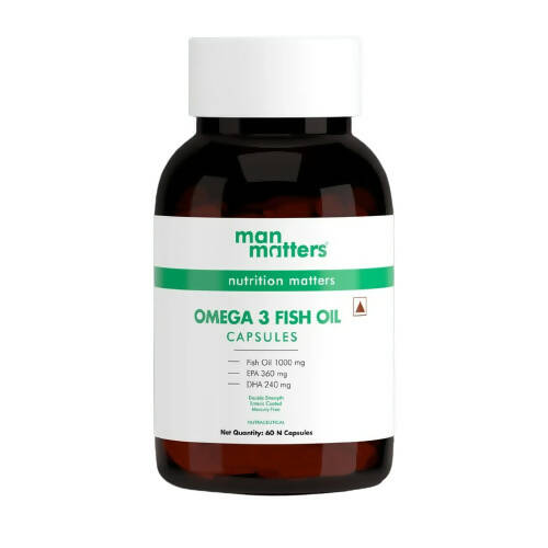 Man Matters Double Strength Omega 3 Fish Oil Softgel Capsules | Grocsy