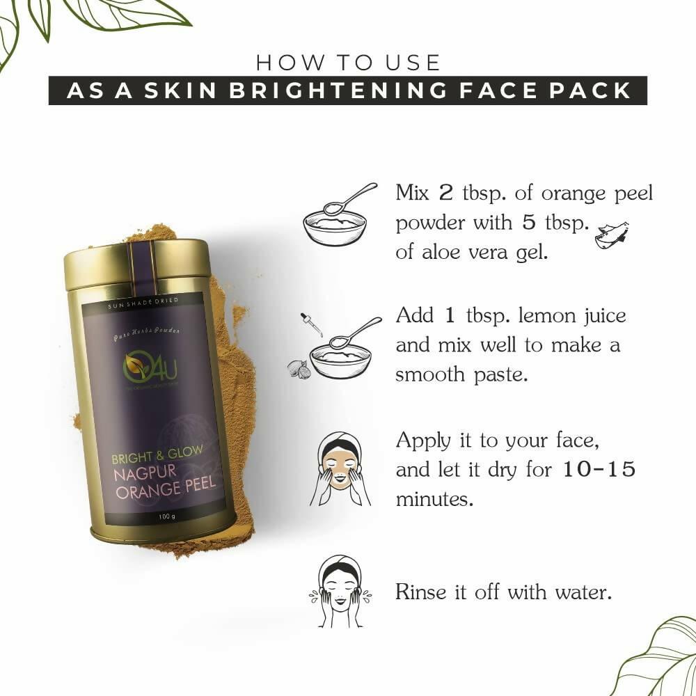 O4U Nagpur Orange Peel Powder for Bright & Glowing Skin | Grocsy