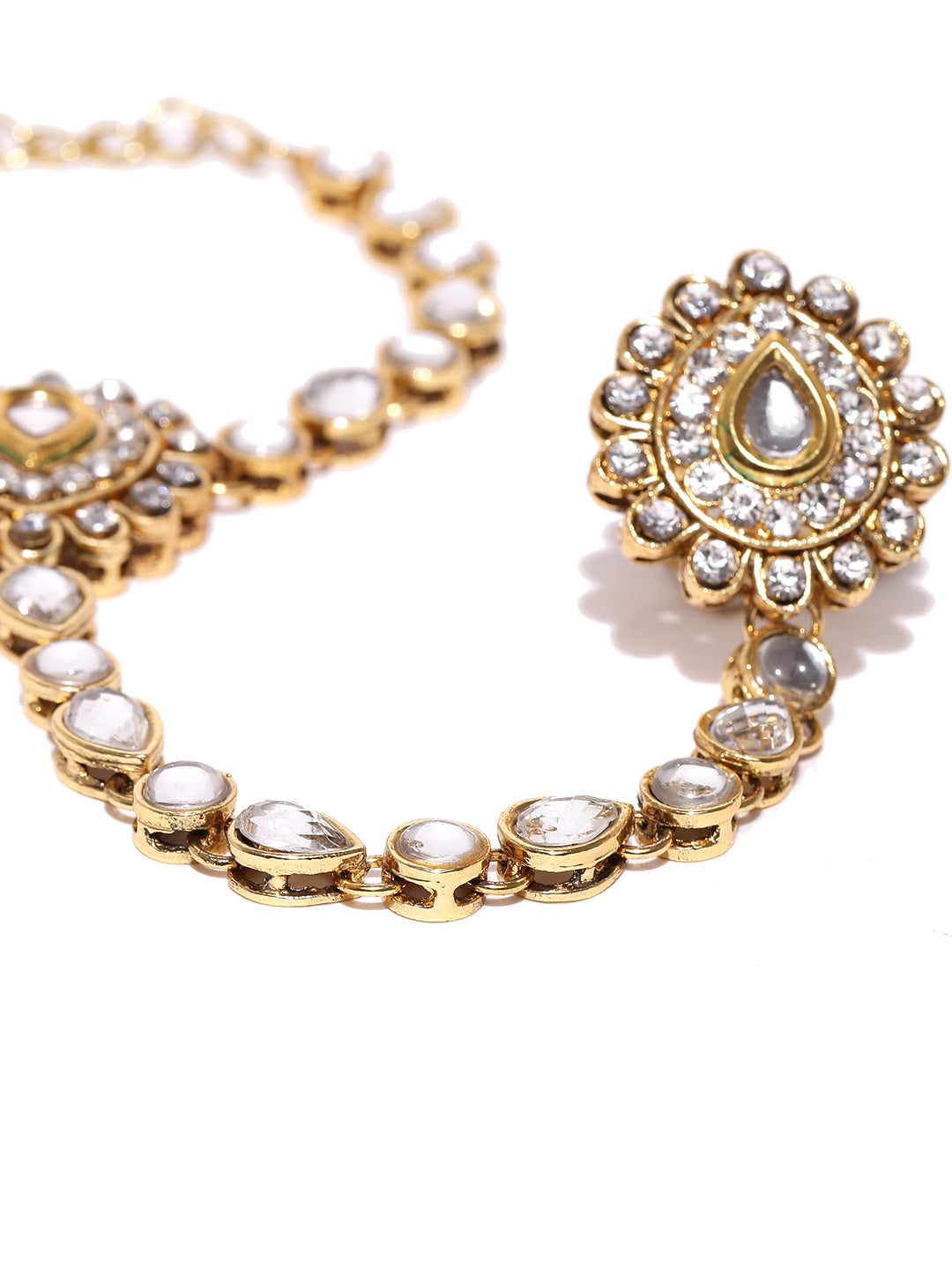 Priyaasi Women Designer Dual Tone Ring Bracelet - Swadesiicart