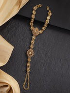 Priyaasi Women Leaf Inspired Single Finger Hathphul - Noz2Toz