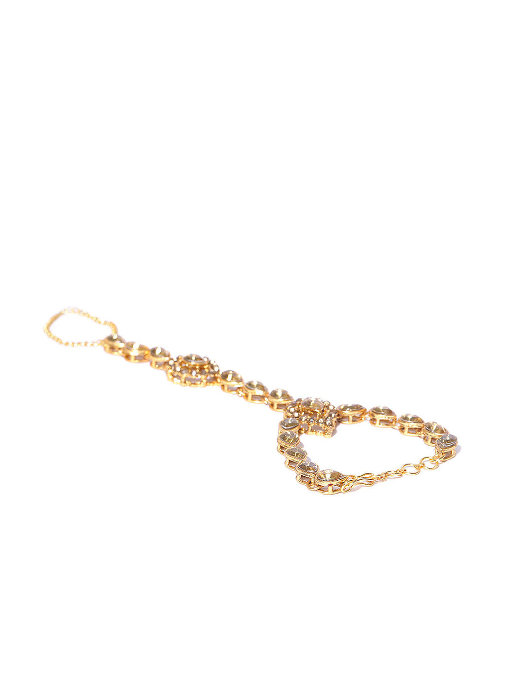 Priyaasi Women Leaf Inspired Single Finger Hathphul - Swadesiicart