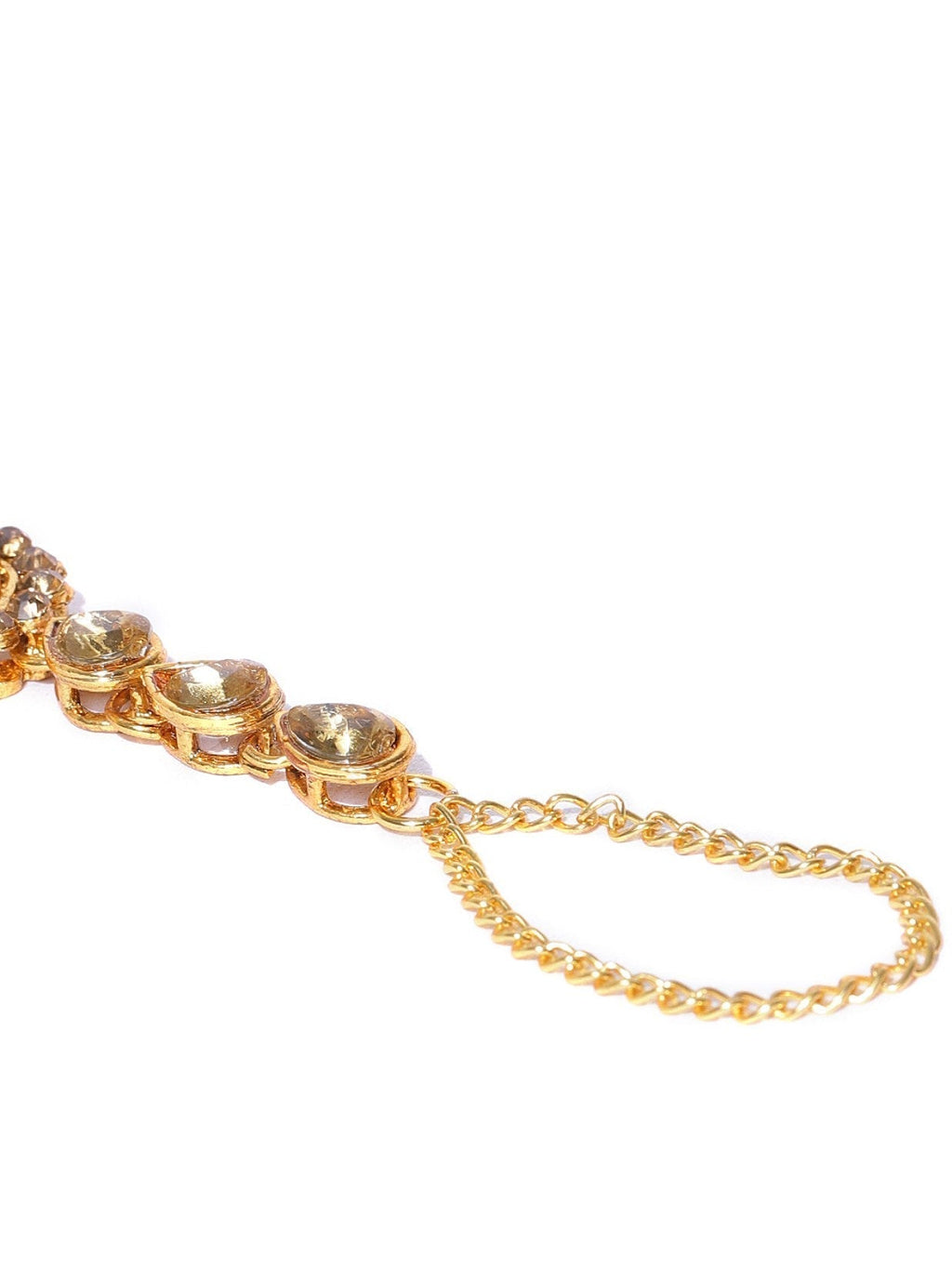 Priyaasi Women Leaf Inspired Single Finger Hathphul - Swadesiicart
