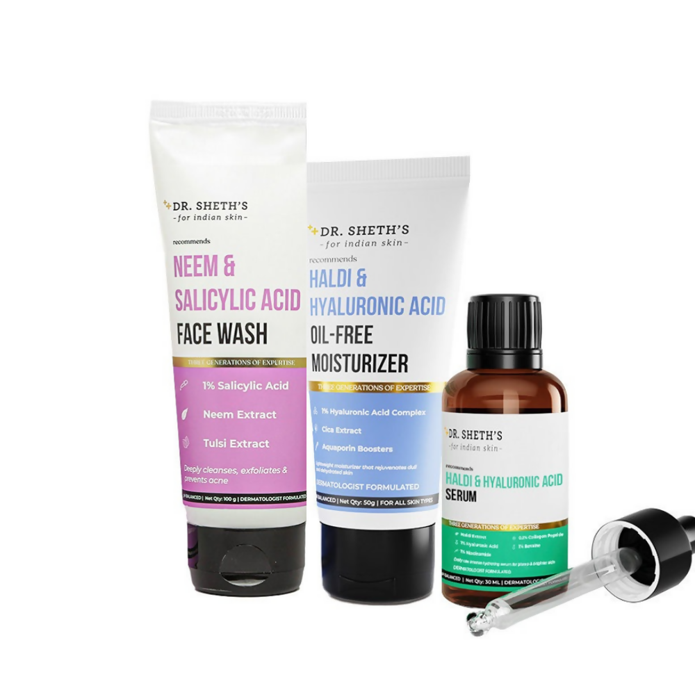 Dr. Sheth's CSM (Cleanser, Serum, Moisturizer) Glow Combo | Grocsy