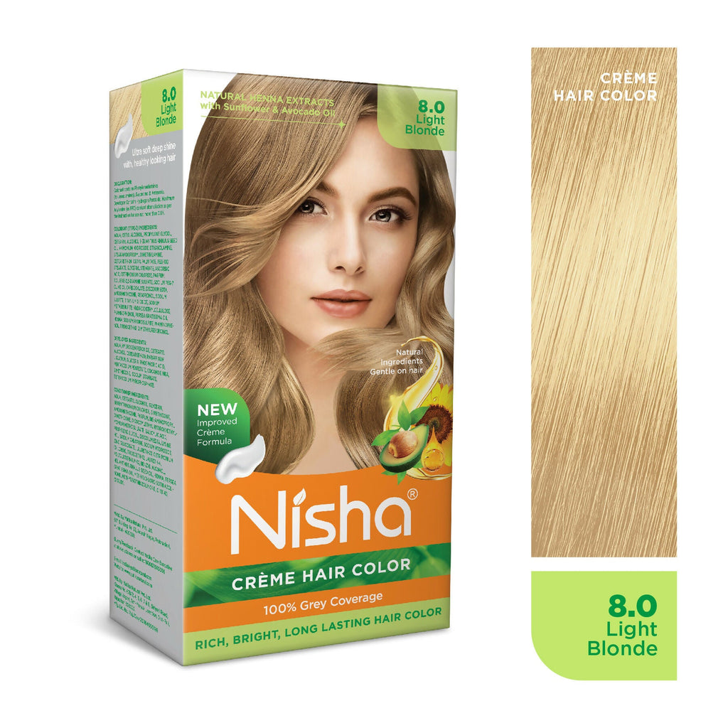 Nisha Creme Hair Color for Women - Light Blonde | Grocsy