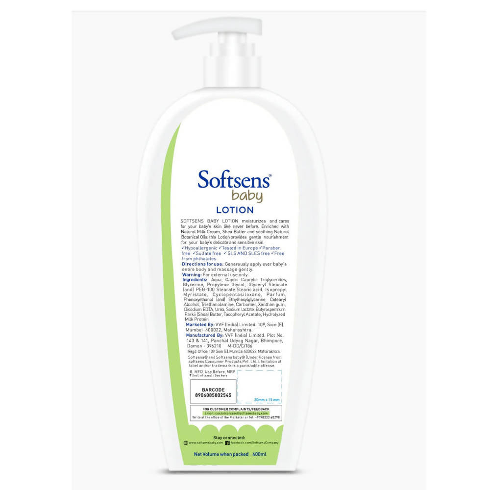 Softsens Baby Nourishing Lotion with Milk Cream & Shea Butter For Face & Body, Moisturizer | Grocsy
