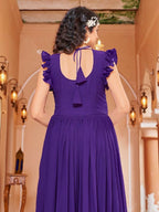 Joban Fashion Purple Readymade Dress With Sequins embroidery Work | Grocsy