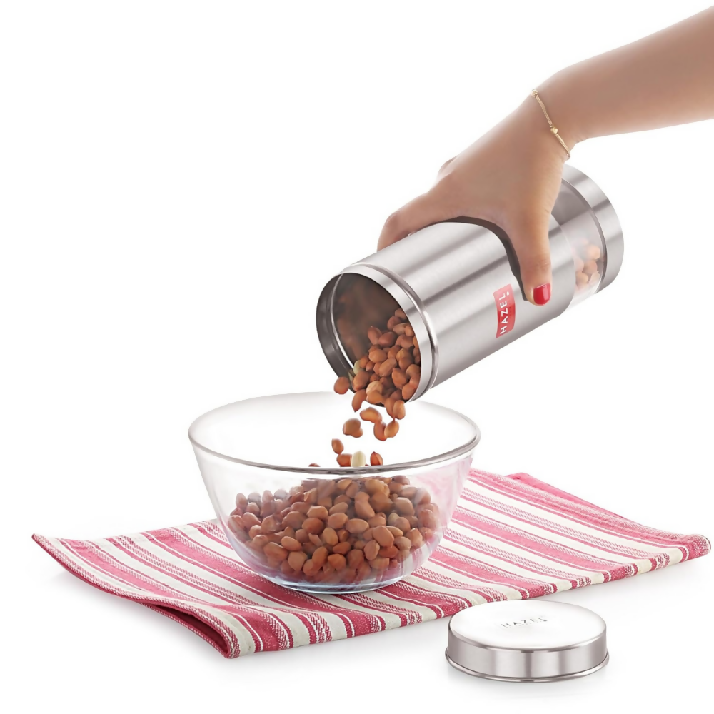 Hazel Stainless Steel Kitchen Containers | Grocsy