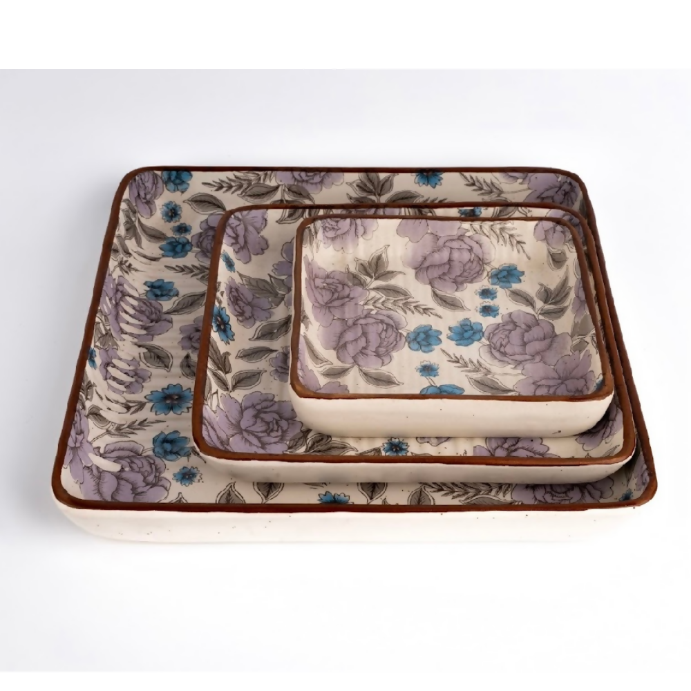 Simply Soho Mughal Mist Platter Set of 3 | Grocsy