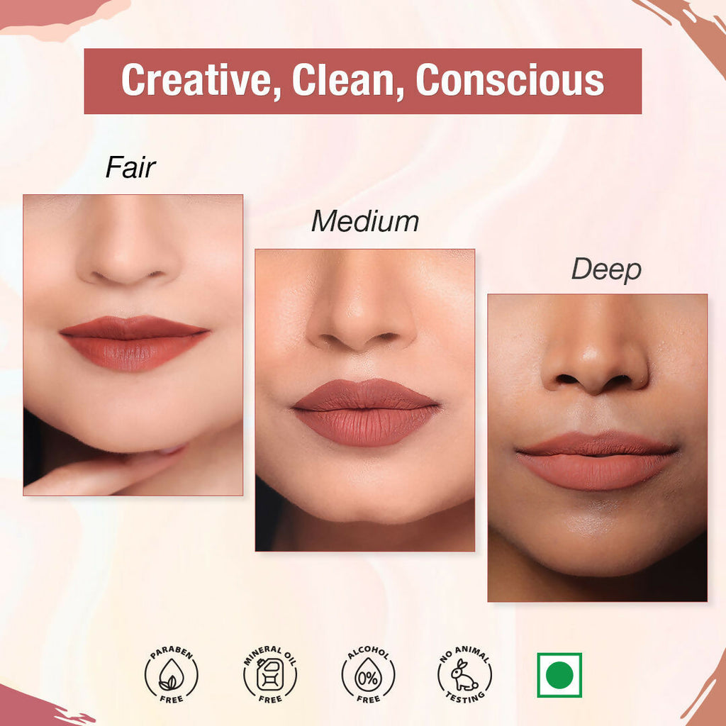 The Natural Wash Matte Velvet Longstay Liquid Lipstick - Nutty Nude | Grocsy