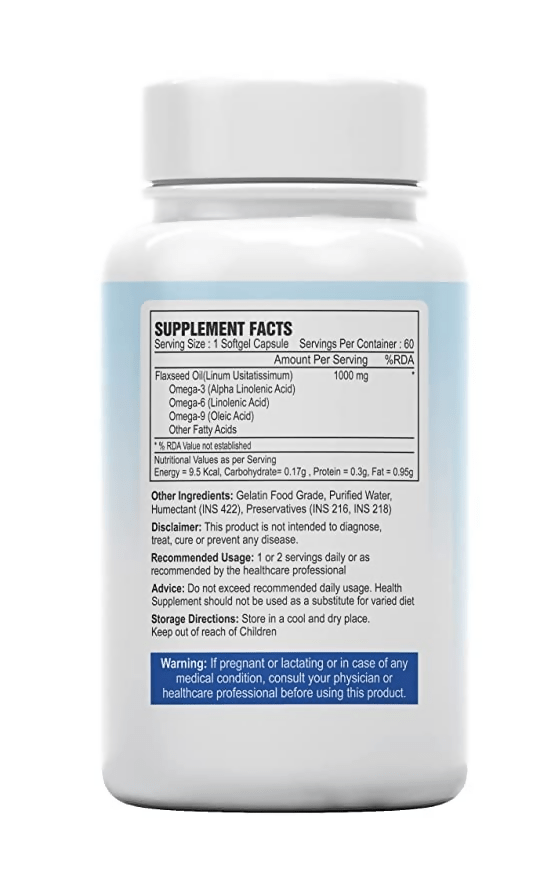 Alpspure Nutra Flaxseed Oil Capsules | Grocsy