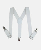 Manet Boys Solid Suspenders - White | Grocsy