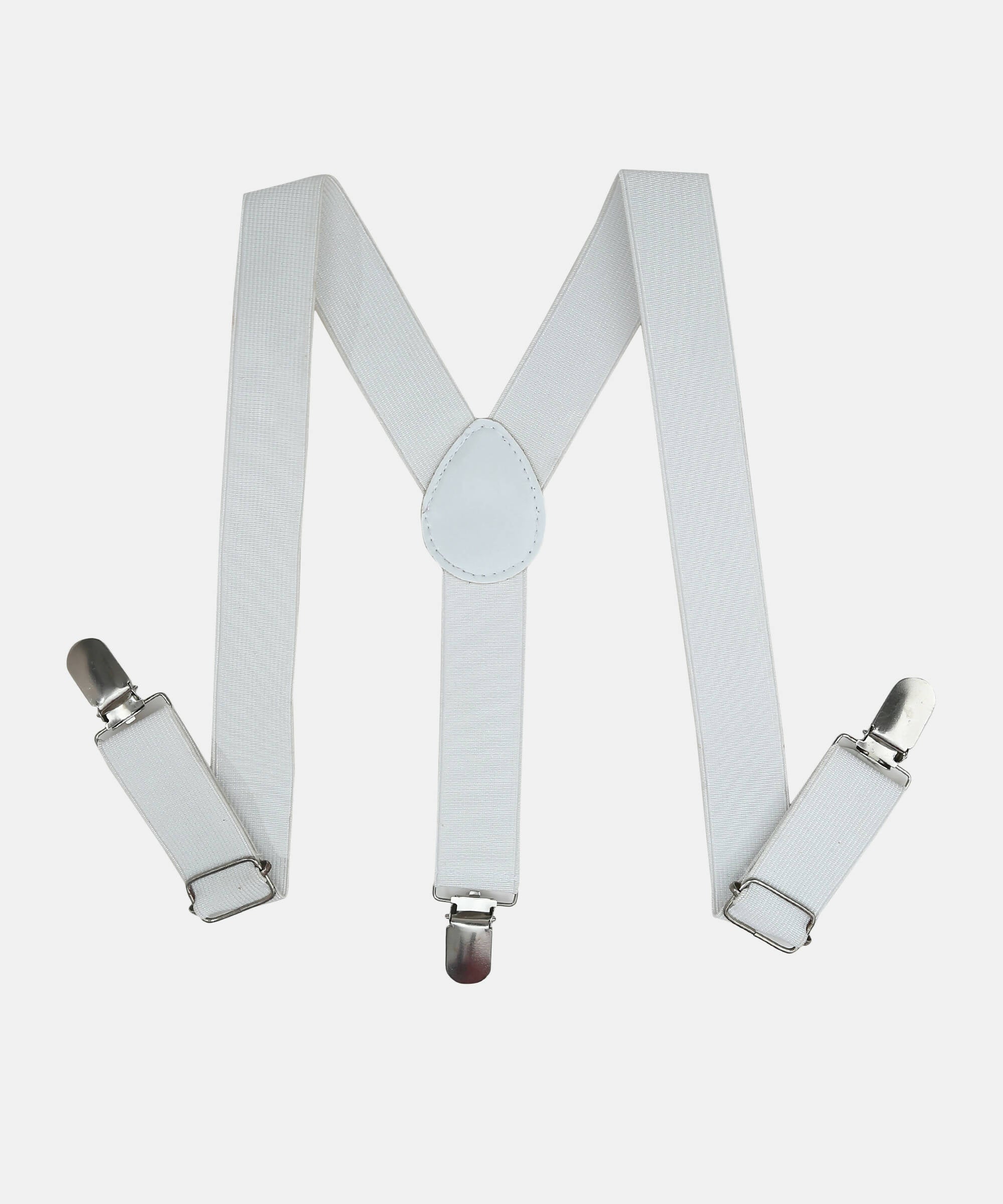 Manet Boys Solid Suspenders - White | Grocsy