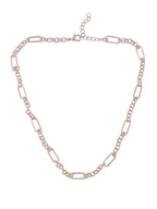 NVR Women's Rose Gold-Polished Minimal Necklace | Grocsy