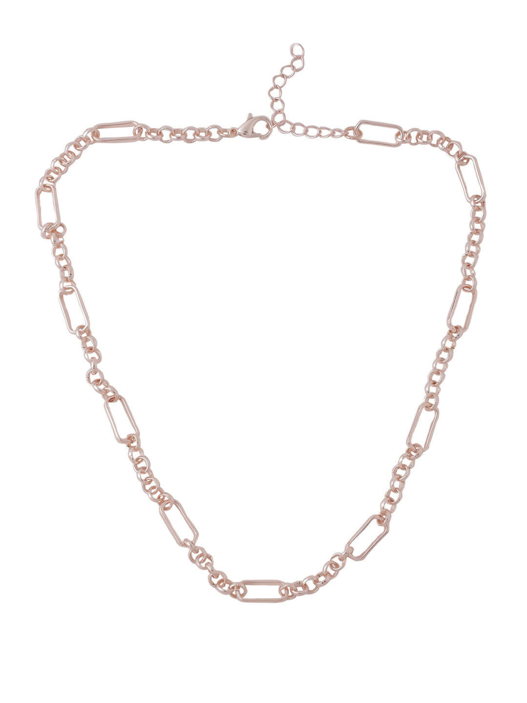 NVR Women's Rose Gold-Polished Minimal Necklace | Grocsy