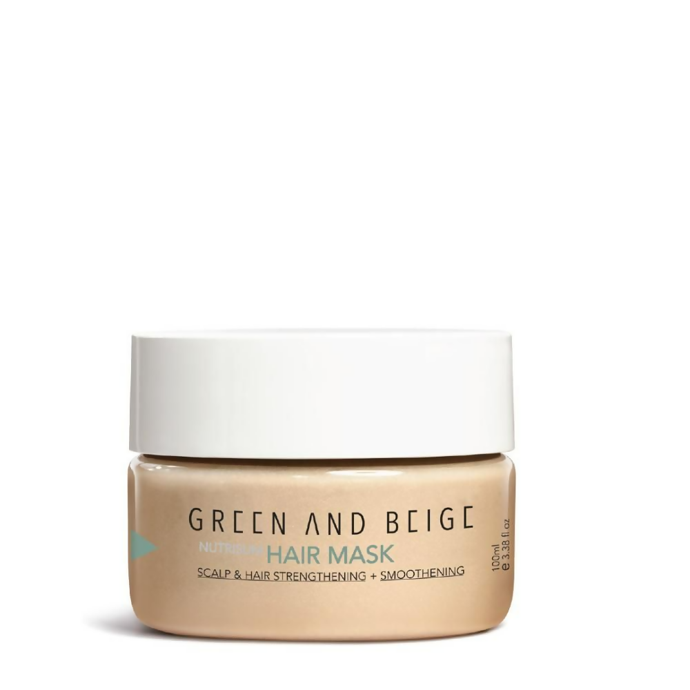 Green And Beige Nutrisum Mask Scalp & Hair Strengthening + Smoothening | Grocsy