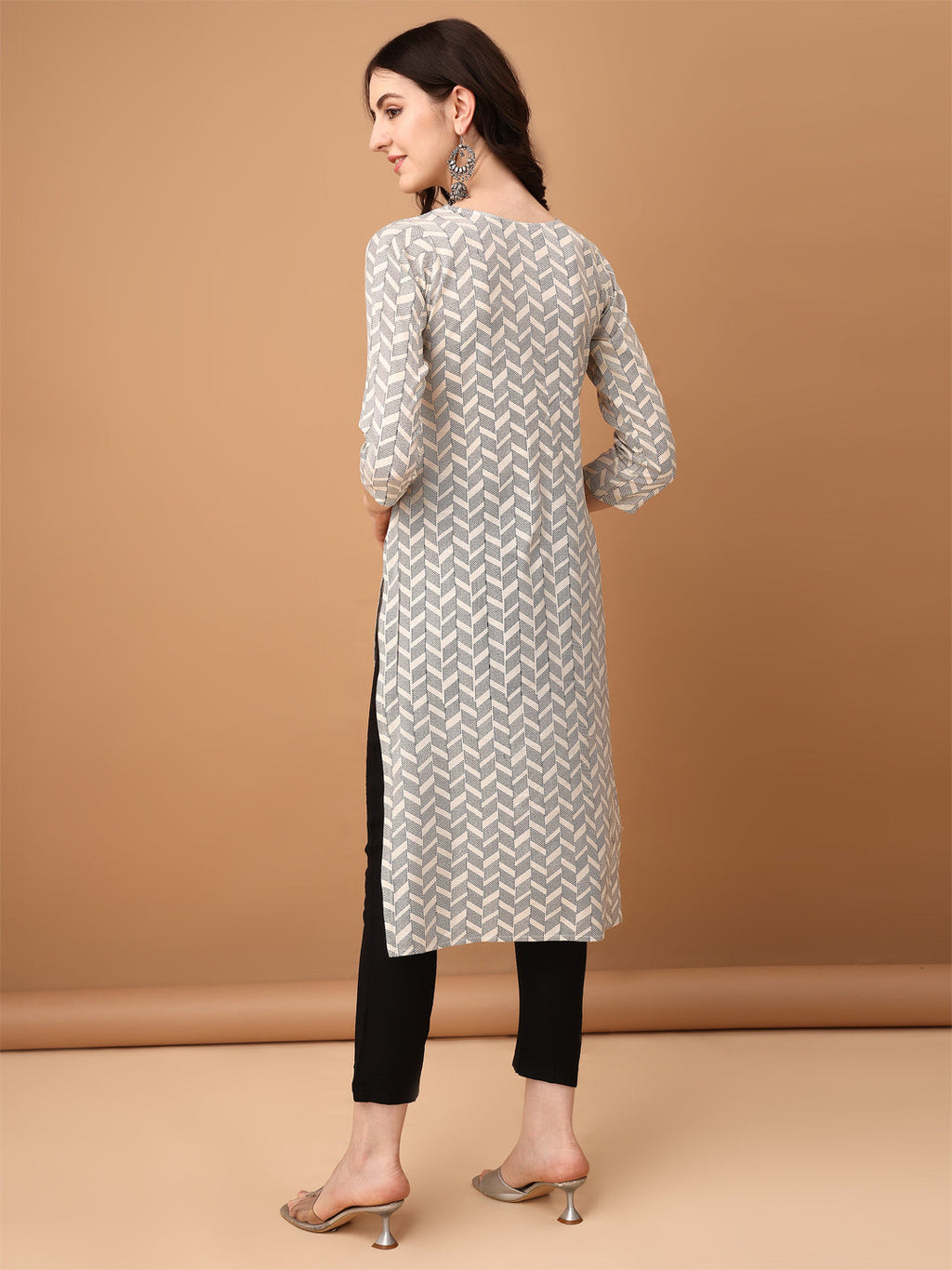 Embroidered & Printed Kurta With Pant & Printed Dupatta, Black - Hiral Fashion | Grocsy