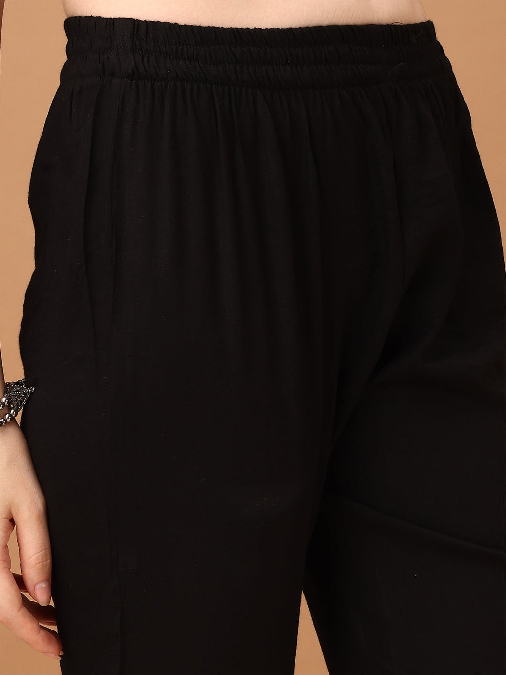 Embroidered & Printed Kurta With Pant & Printed Dupatta, Black - Hiral Fashion | Grocsy