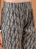 Embroidered & Leheriya Printed Kurta With Pant & Printed Dupatta, Grey - Hiral Fashion | Grocsy
